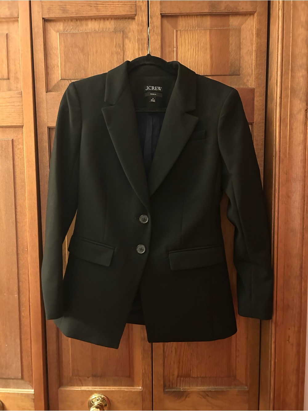 J.Crew Women’s Sz 0 Classic Preppy Minimalist Black Madelyn Blazer NWOT